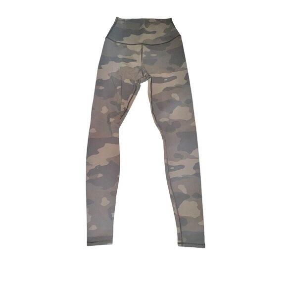 Alo Yoga High Waist Vapor Legging Women's S Putty Camo Brown Compression - Picture 1 of 5